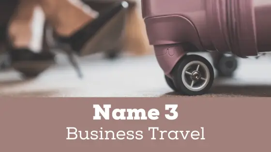 Name 3 – business travel – cover