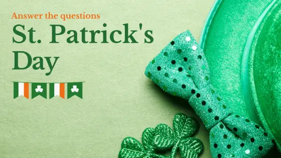 St. Patrick's Day – questions – cover