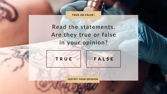 True or false? – Tattoos – cover