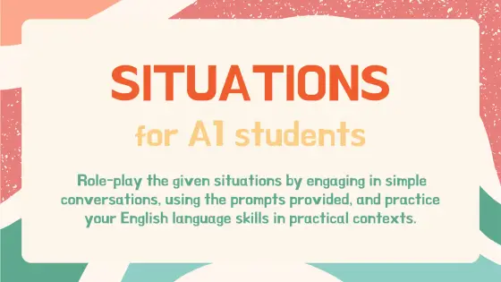 Situations for A1 – cover