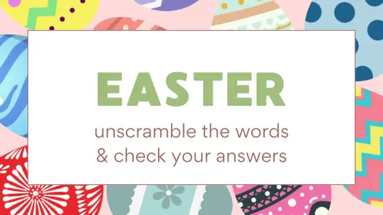 Easter vocabulary – unscramble – cover