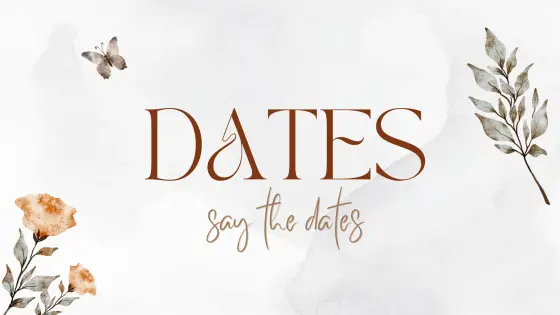Dates – say the dates – cover