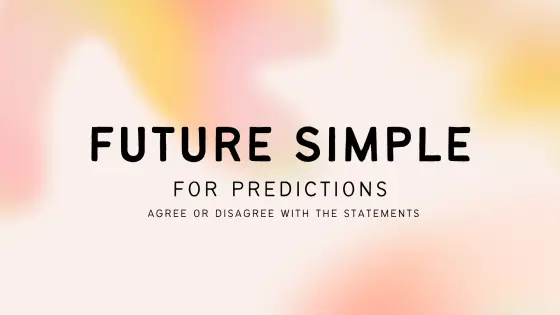 Future Simple – predictions – cover