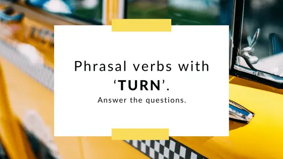 Phrasal verbs and expressions with 'TURN' – cover