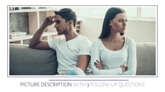 Picture description + 3 questions – people – cover