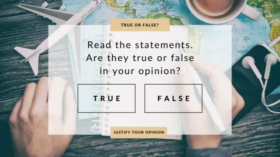 True or false? – travel experiences (up) – cover