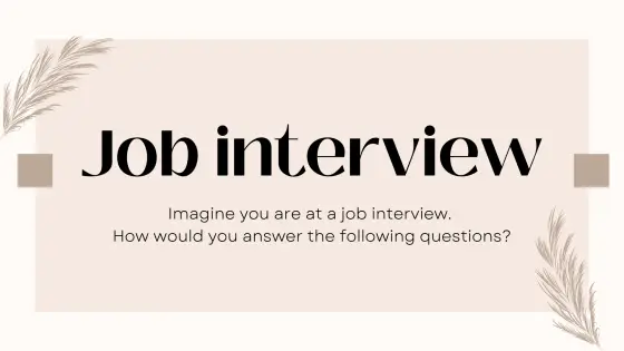 Job interview – common questions – cover