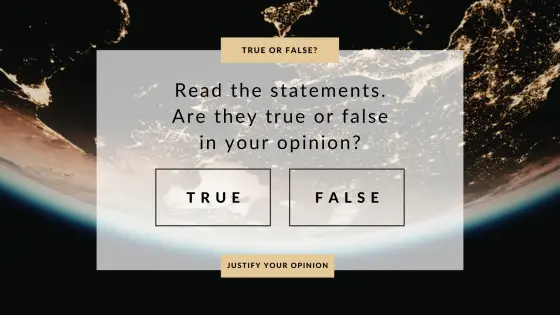 True or false? – Earth Day – cover