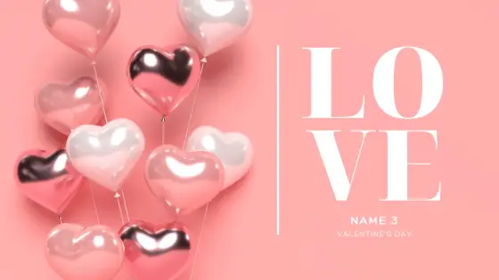 Name 3 – Valentine's Day – cover