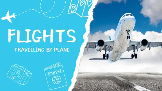 Flights, travelling by plane – cover