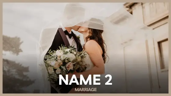 Name 2 – marriage – cover