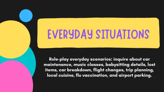 Everyday situations – role-plays – cover