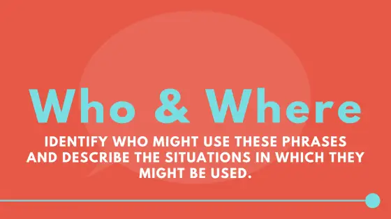 Who & where – context clues – cover