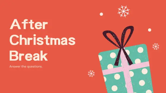 After Christmas Break – cover