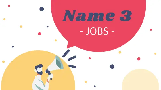 Name 3 – work – cover